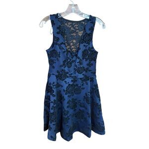 Three Pink Hearts Navy/Black Sleeveless Dress Sz M Junior NWT